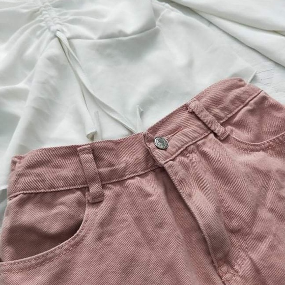 SOLD! Pink Denim Skirt - Picture 2 of 3